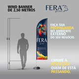 Wind Banner Dupla Face Somente A Bandeira 2,50x0,75m