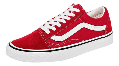 Tenis Hombre Vans Vn-0a4bv5jv6 Rojo Blanco 25-28 092-653