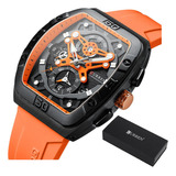 Relojes De Calendario Luminosos De Lujo Curren Para Hombre Color De La Correa Naranja