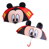 Guarda-chuva Infantil 3d Mickey Mouse Orelinhas - Tuut