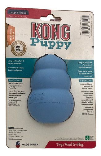 Juguete Para Perro Kong Puppy Rellenable Tamaño Mediano 