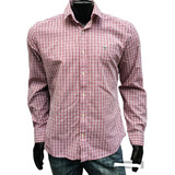 Camisa Lacoste Talle 40 A Cuadros Bordo