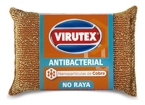 Virutex Esponja Antibacterial Cobre No Raya 1 Unid