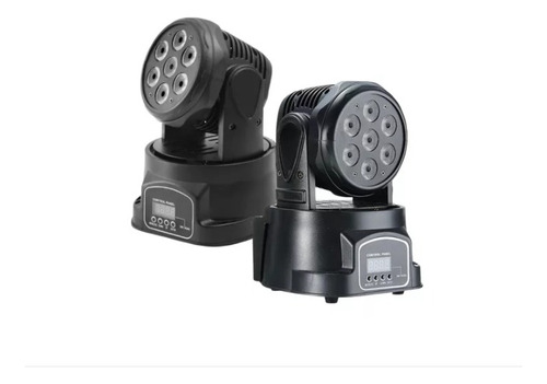 Kit 2 Moving Head Wash 7 Leds Cree De 10w Rgbw Dmx Quadriled