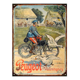 Cartel Chapa Publicidad Antigua Bicicleta Peugeot No Vinilo