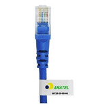 Kit 5 Pçs Cabo Rede / Patch Cord Cat6 Utp 1,5mt Azul