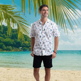 Camisa Hawaiana De Moda Manga Corta Mb2211