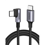 Cable Usb-c A Usb-c | 2 Metros | Conector Con Ángulo Recto