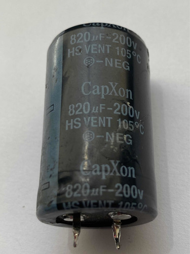 Capacitor Condensador 820uf X 200v Capxon Usado