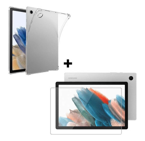 Carcasa Transparente Para Samsung Tab A8 10.5 X200 + Mica