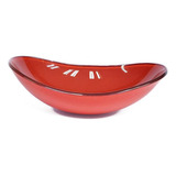 Cuba De Vidro Oval 55cm Vermelho Ferrari