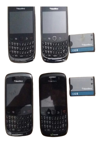 Celulares Blackberry  + Baterías A Revisar/repuesto Lote X 4