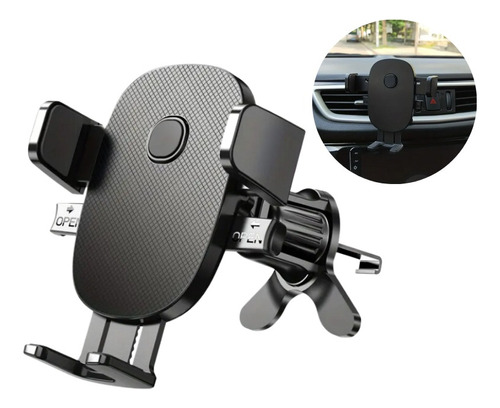 Soporte Porta Celular Clip Para Auto Potente Rejilla 360°