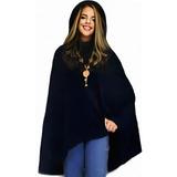 Poncho O'hana Maia Com Capuz Oferta Manequim U E Plus Size