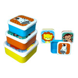 Potinhos Para Lanche Infantil Bichinhos Kit Com 6 Potes Buba