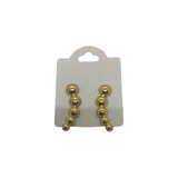 Brinco Ear Cuff De Bolinhas Folheado A Ouro