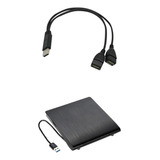 Usb3.0 Externo Odd Hdd Case + Usb 2.0 A Macho A Doble Cable