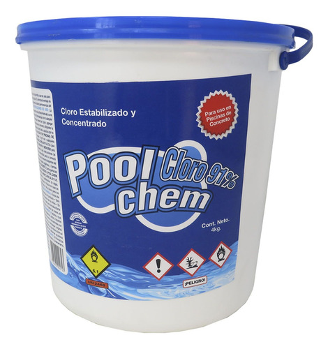 Cloro Concreto Granulado 90% X 1000 Gr Poolchem