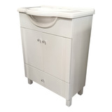 Vanitory De Baño Fi Venecia 60 Blanco Mdf 2 Puertas + Cajón