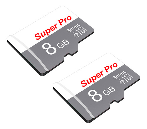 Tarjeta De Memoria Super Pro Micro Sd U3 V10, Blanco Y Gris,