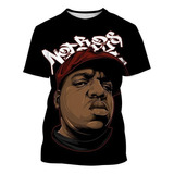 Camiseta De Manga Corta Con Estampado 3d De Notorious Big