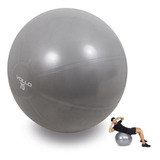 Bola Pilates 75cm Suíça Exercício Yoga Ginástica Vollo Cinza