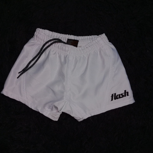 Short Blanco Flash De Rugby Para Niño