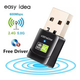 Adaptador Receptor Wireless Usb Wi-fi 5ghz Dual Band