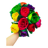 Rosas De Hoja De Maíz 36 Piezas (colores)