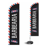 Kit 2 Wind Banner Dupla Face 3m Kit Completo Barbearia 