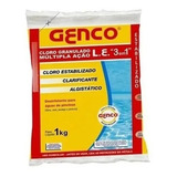 Genclor Cloro Granulado 1kg Multipla Ação 3 Em 1 - Genco