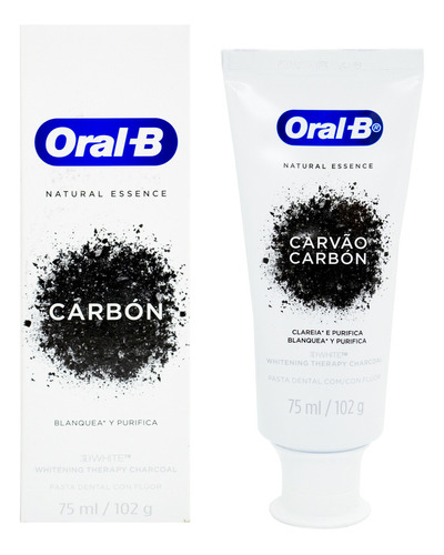 Oral B Natural Essence Pasta Dental Carbón Blanqueadora 75ml