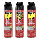Pack De 3 Aerosoles Raid Ant Y Roach Killer 17.5 Oz