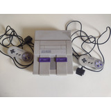 Super Nintendo + 2 Controles Originais + Super Mario World E Super Mario Kart Originais + Everdrive China + Fonte E Cabo Rf Original 