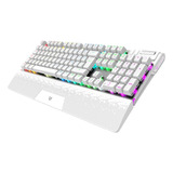 Teclado Balam Rush Gamer Mecanico Alambrico Gk979 Color Del Teclado Blanco Idioma Español Latinoamérica