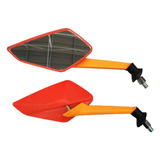 Espejos Retrovisor Universal Rojo/amarillo 10 Mm Motocicleta