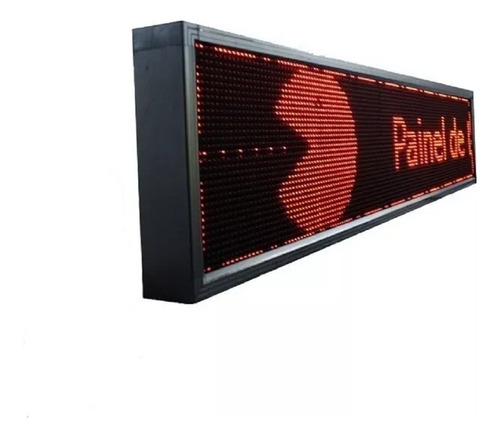 Painel Letreiro Led Digital 200x40 Externo Vermelho Wifi App