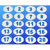 100 Numero Oval Pvc Pode Escolher  De 1 A 99 - Artesanal 