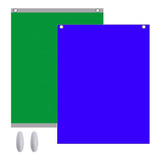 Fancier Pantalla Chroma Reversible Verde / Azul 1.5m X 2m