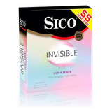 Condones Sico Invisible Ultra Sense Caja Con 55 Piezas