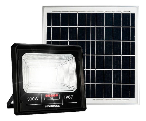 Holofote Solar Refletor 300w Prova D'água Kit Completo
