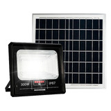 Holofote Solar Refletor 300w Prova D'água Kit Completo