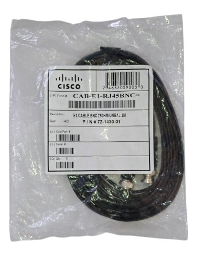 Cisco Cable Patch E1 Rj-45 - Dual Bnc, 3 Metros
