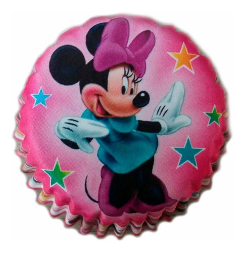 Capacillos De Minnie Mouse Para Cupcakes 100 Unidades
