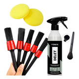 Kit Pincel Detalhamento 5 Unidades Automotivo Detailer Delet