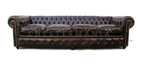 Sillon Chester 4 Cuerpos Cuero Sofa Chesterfield Vacuno Real