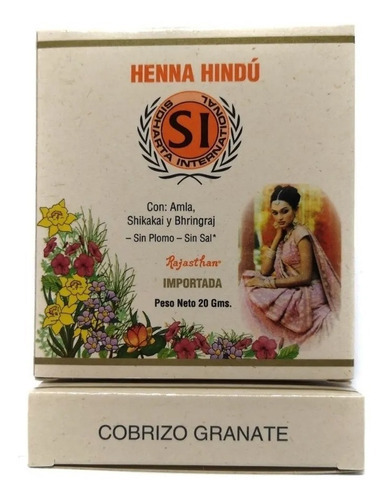 Henna Hindú Diversos Tonos 20g - G A  T - g a $495