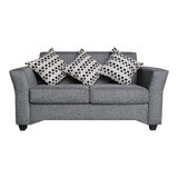 Sillon Sofa 2 Cuerpos Tela Chenille Grafito/ Muebles Chile