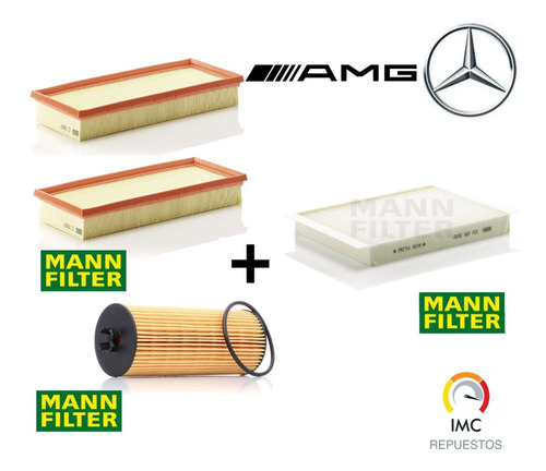 Kit 4 Filtros Mann Mercedes Benz Gl63 Gls63 Amg M157.982 Foto 2