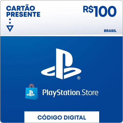 Cartão Psn R$100 Ps3 Ps4 Ps5 Código Brasileiro 100 Reais